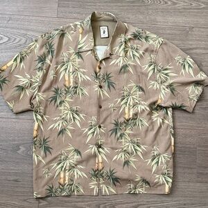 Jamaica Jaxx Men's XXL 100% Silk Button Down Shirt Hawaiian Resortwear Tropical